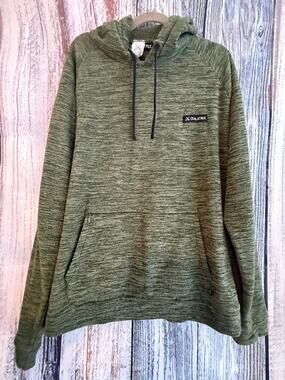 Coalatree Evolution Hoodie Marbled Green Fleece Size XL